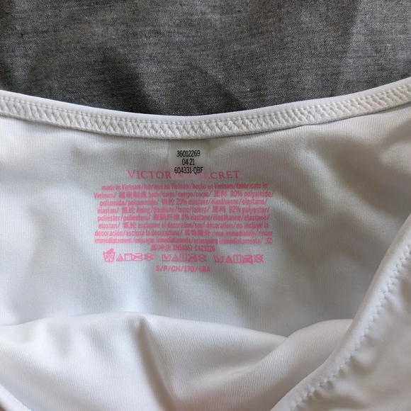 NWT Victoria's Secret high waist white cheeky bikini bottom S - Picture 5 of 5